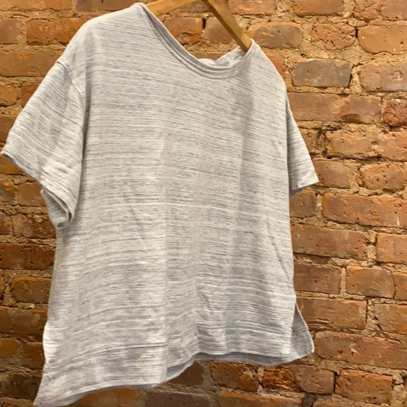 Loft Short Sleeve Boxy Grey Top - Picture 2 of 4